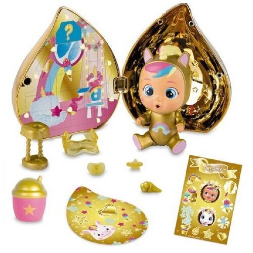 Кукла IMC Toys Cry Babies Magic Tears GOLDEN EDITION Плачущий младенец с домиком и аксессуарами 7 видов, 93348/1