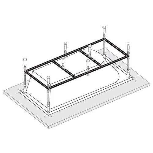 Каркас к прямоугольным ваннам VAGNERPLAST 180x80 VPK18080