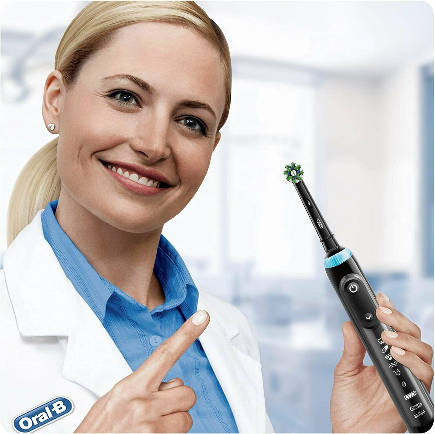 Насадка сменная для зубных щеток электрических EB50BRB цвет черный CrossAction Oral-B/Орал-би 4шт Procter & Gamble Manufacturing GmbH - фото №12
