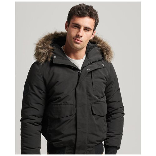 Бомбер Superdry, размер 2XL (56), черный