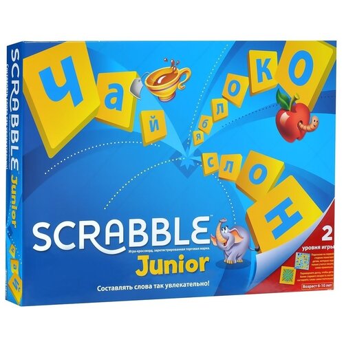 настольные игры scrabble mattel настольная игра scrabble классический Настольная игра Mattel Scrabble Junior