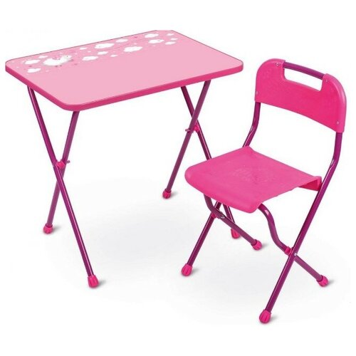 Набор детской мебели для малышей / стол + стул для детей КА2/ розовый возраст от 3 до 7 лет