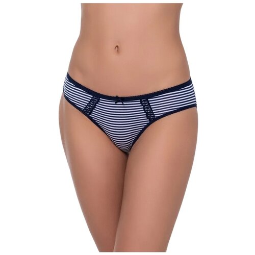 фото Sisi трусы слипы средней посадки в полоску, размер 42, blu