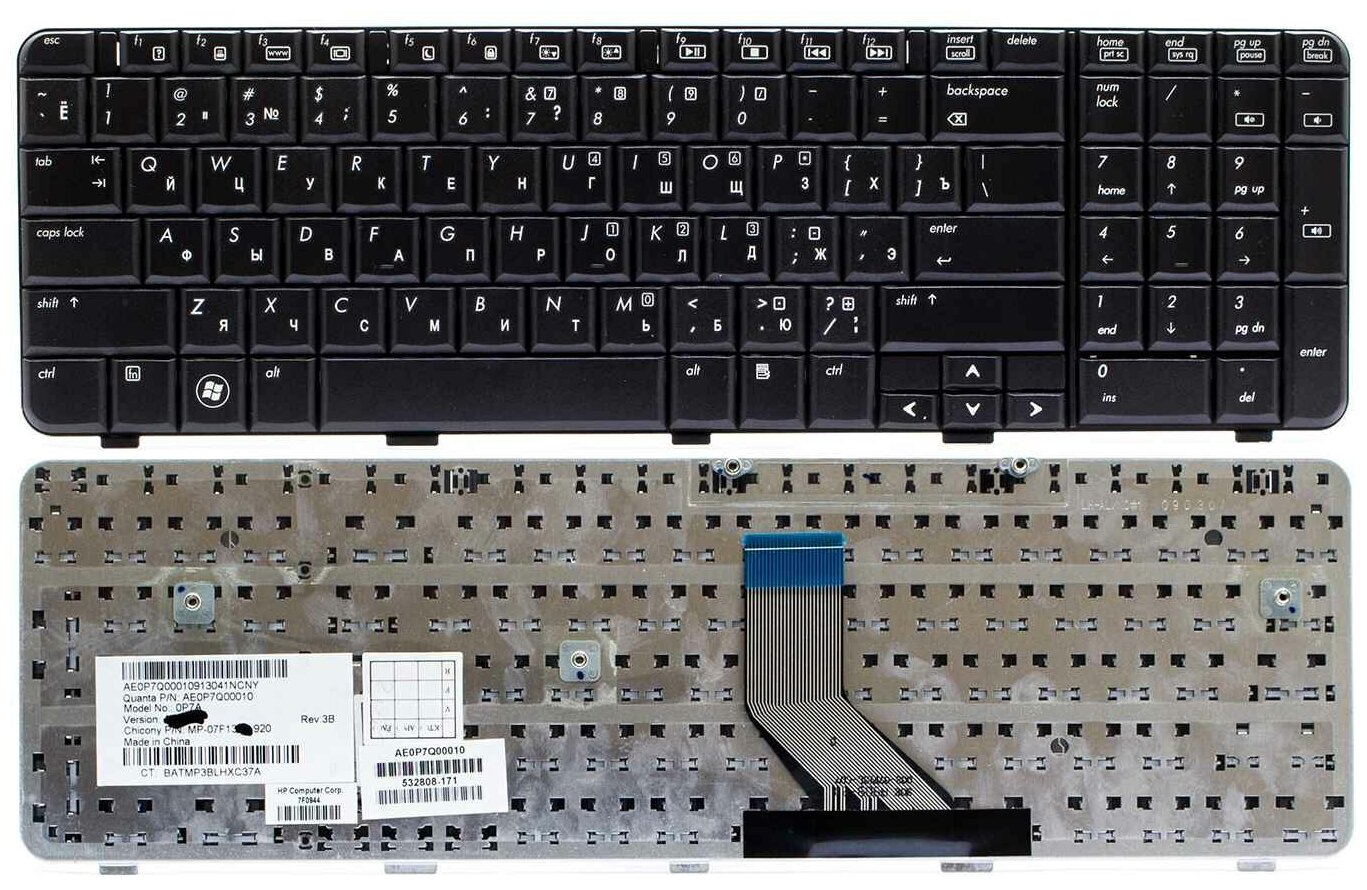 Клавиатура для ноутбука HP Compaq CQ71 черная