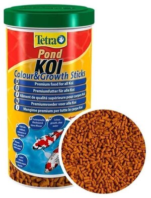 Корм для прудовых рыб Tetra Pond Koi Color Growth Sticks, гранулы, 1 л