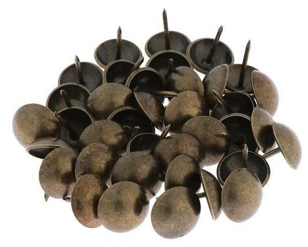 фото Гвозди декоративные, 19х22 мм, цвет бронза, в упаковке 200 шт.