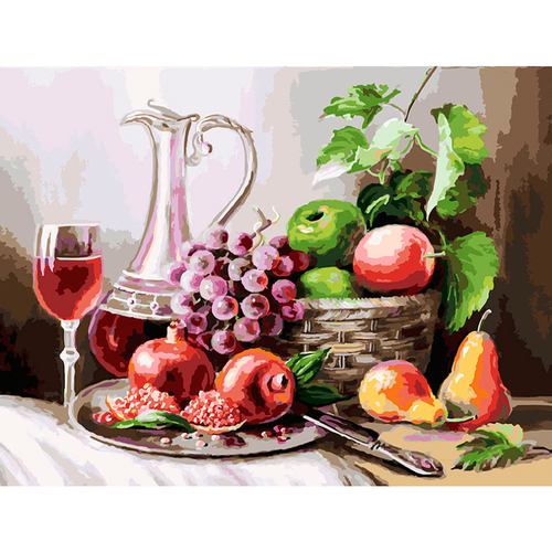 Белоснежка картина по номерам Натюрморт с фруктами, 40 х 30 см, разноцветный