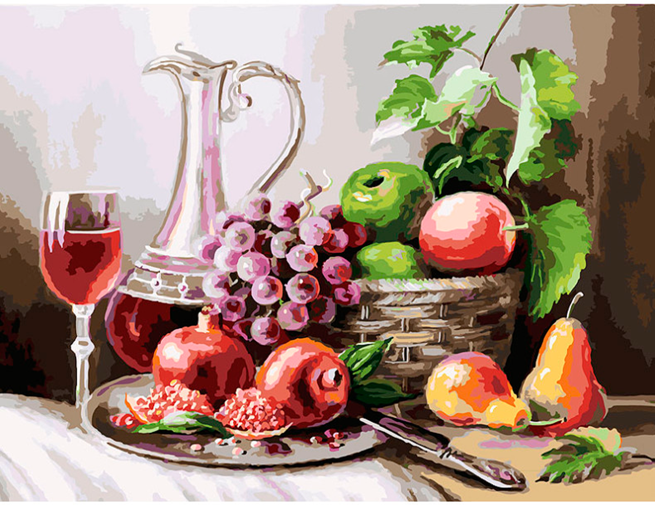 Белоснежка картина по номерам Натюрморт с фруктами
