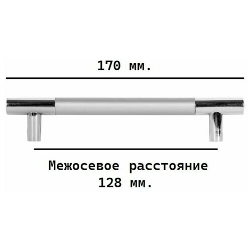Ручка рейлинг мебельная 4 шт. 128 мм. для кухни шкафов