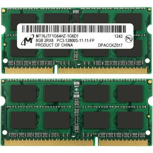 Оперативная память Micron DDR3 SO-DIMM 8Gb 15V 1600Mhz для ноутбука 130000₽