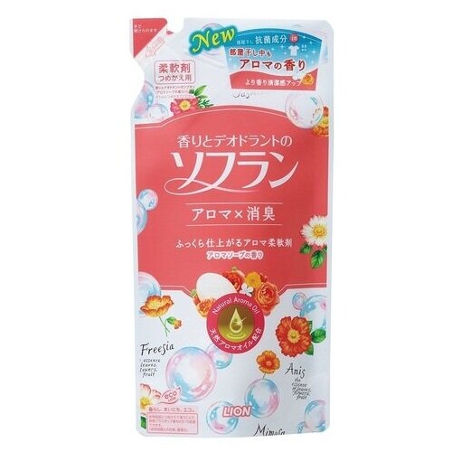 Кондиционер для белья Lion Япония Soflan Aroma Natural аромат мыла, сменный блок, 1,26 л