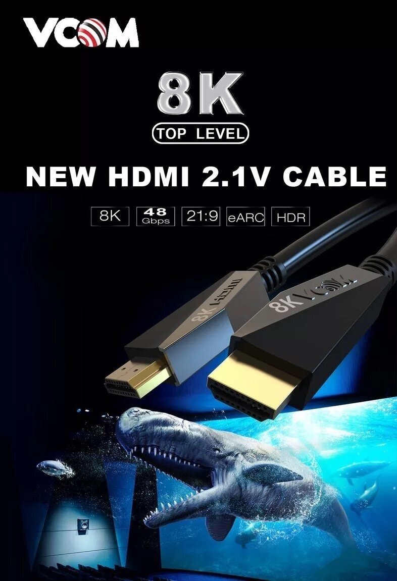 Кабель VCOM HDMI - HDMI (CG860), 0.5 м, черный VCOM Telecom - фото №8