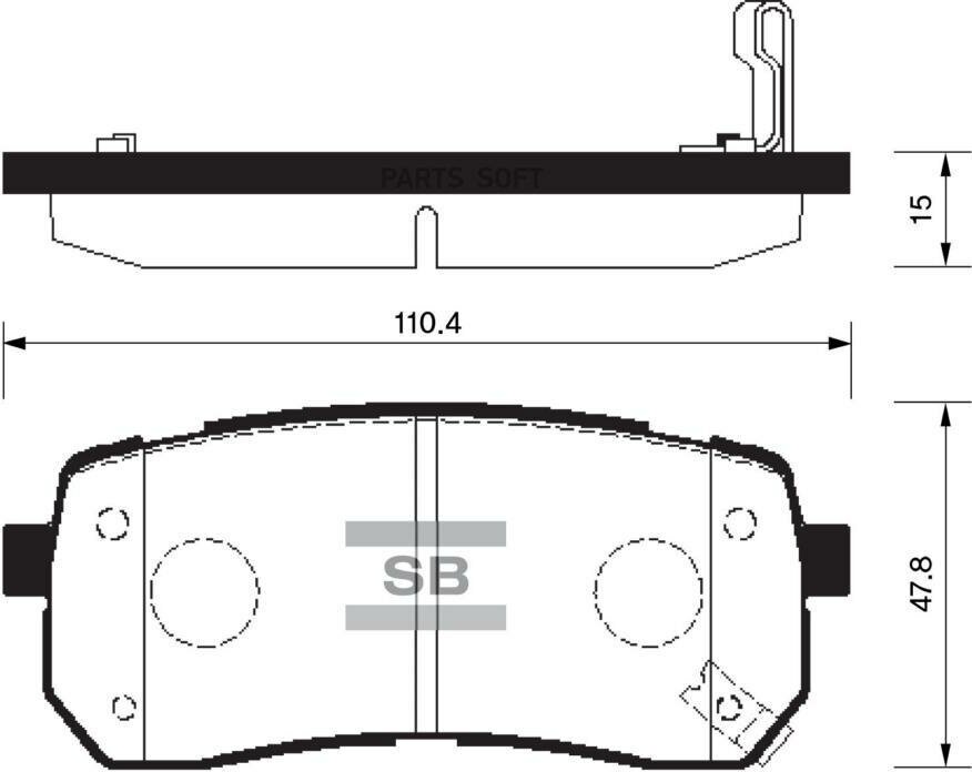 Колодки тормозные HYUNDAI H1 02-/iX55 3.0 08-/KIA CARNIVAL 06- задние SP1192 SANGSIN BRAKE SP1192 | цена за 1 шт