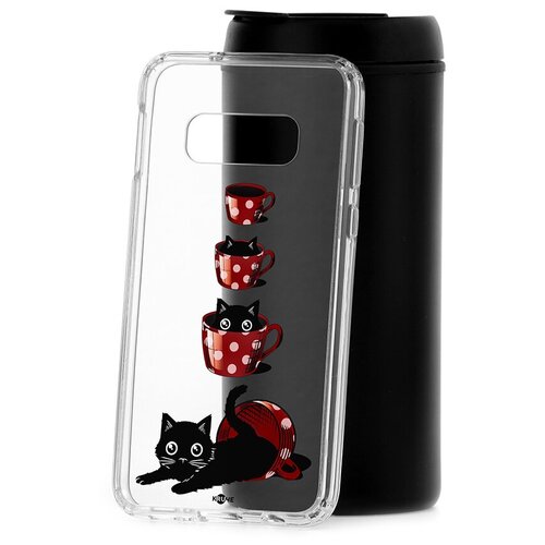 фото Чехол на samsung galaxy s10e kruche print котенок в чашке кruче