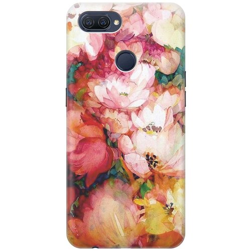 фото Ультратонкий силиконовый чехол-накладка для oppo a12 / a7 / a5s с принтом "яркие цветы" gosso