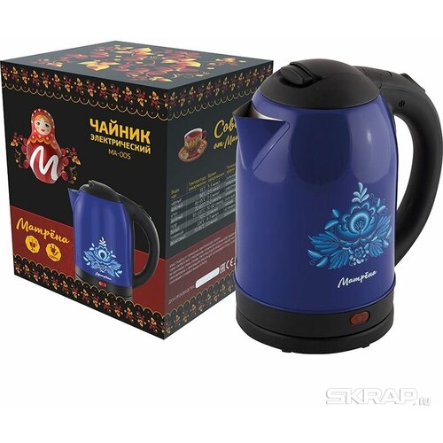 Гжель Чайник электрический 20 литра 1500 ват синий 243800₽