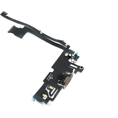 Шлейф разъема зарядки и микрофоном мобильного телефона (смартфона) Apple iPhone 12 Pro Max, золотистый