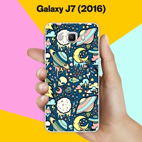 Силиконовый чехол на Samsung Galaxy J7 (2016) Астронавт 20 / для Самсунг Галакси Джей 7 (2016) пластиковый чехол флаг чечни 2 на samsung galaxy j7 2016 самсунг галакси джей 7 2016