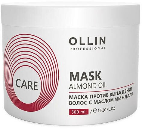 Маска OLLIN PROFESSIONAL против выпадения волос с маслом миндаля Almond Oil Mask, 500 мл