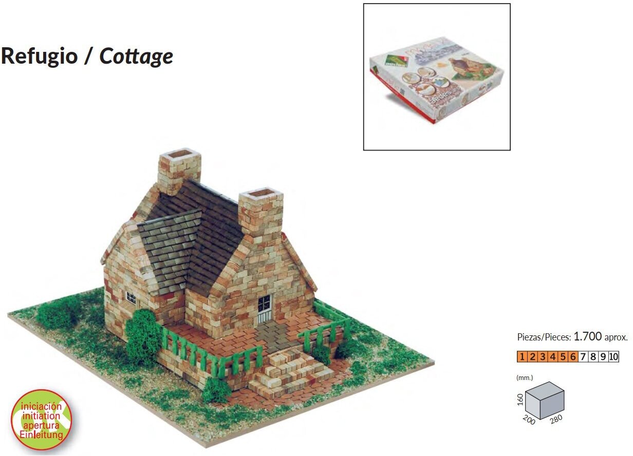 Сборная модель из керамики Aedes Ars (Испания), Сельский дом, 280х200х160, 1700 деталей, сложность 6/10