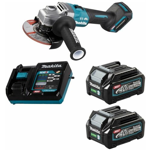 Шлифмашина угловая аккумуляторная 40В XGT 125мм Li-Ion 2x25Ач Makita GA005GD201 6310000₽