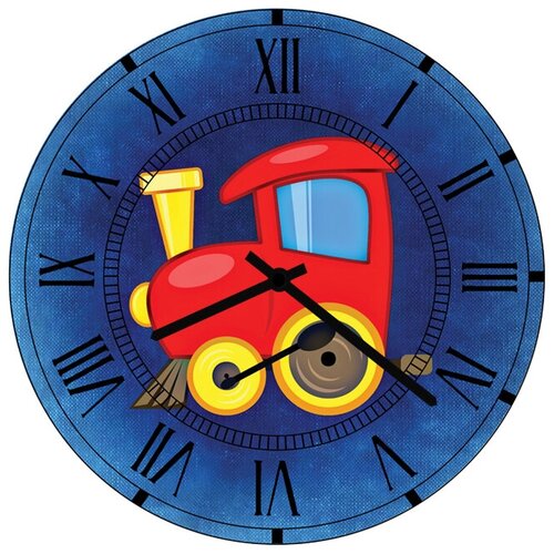 фото Svs настенные часы svs 4001129 kids паровозик