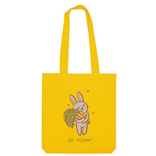 Сумка шоппер Us Basic, желтый мужская футболка заяц и морковка подарок для вегетарианца вегана 2xl серый меланж