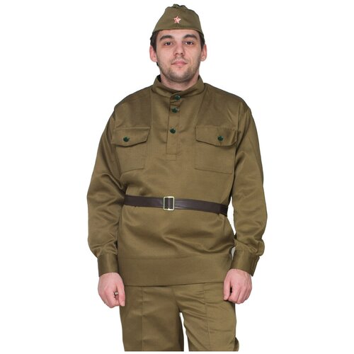 фото Карнавальный костюм фабрика бока солдат (гимнастерка, пилотка, ремень)