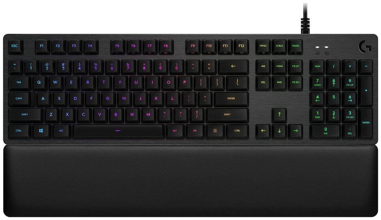 Механическая игровая клавиатура Logitech G513 CARBON с RGB-подсветкой по технологии LIGHTSYNC, переключателями GX Red