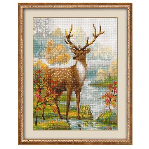 фото Набор для вышивания riolis сотвори сама 1077 олень 30 х 40 см 1 шт. риолис