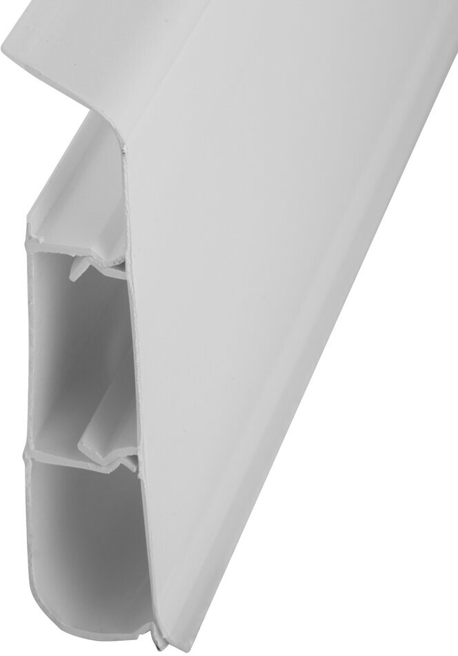 Плинтус ПВХ напольный Ideal Система 80 мм белый глянцевый 2200 мм со съемной панелью - фотография № 4