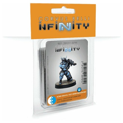 фото Миниатюра для настольной игры infinity the game "echo-bravo, fast intervention unit (light rocket launcher)" corvus belli