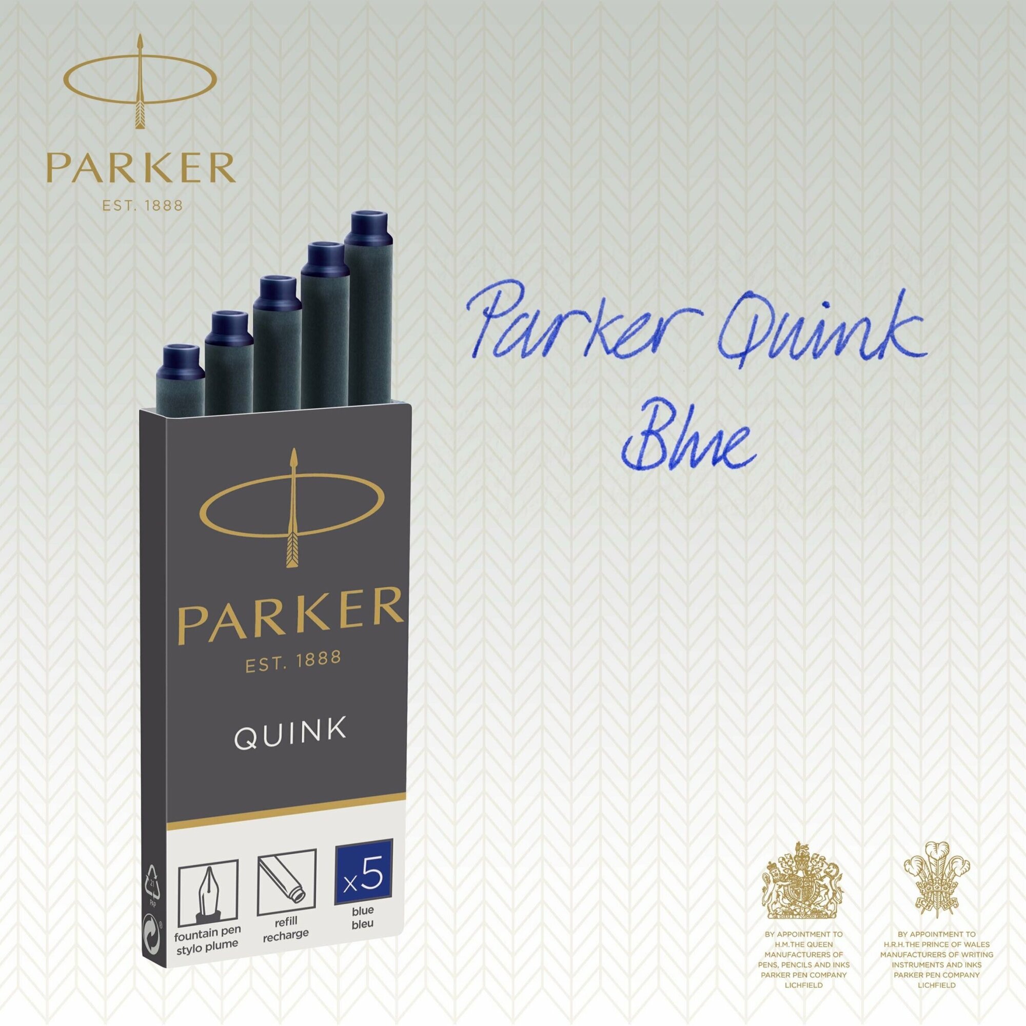 Картридж с чернилами для перьевой ручки Z11, упаковка из 5 шт, цвет: Blue