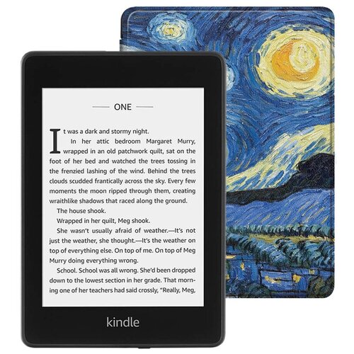 Электронная книга Amazon Kindle PaperWhite 2018 8Gb black Ad-Supported с обложкой ReaderONE