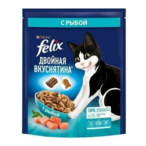 FELIX Двойная Вкуснятина с рыбой 200г, для кошек, 6 штук