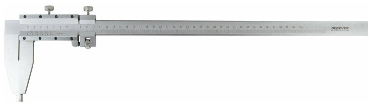 DEBEVER Штангенциркуль нониусный 0-400 мм, 0,05 мм, тип III, ГОСТ 166-89, DB-S-VC40005-3