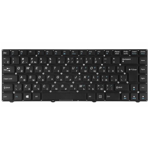 Клавиатура для ноутбука DNS 0150931 Pegatron B14Y Clevo W740 W840 Series Г-образный Enter Черная без рамки PN MP-11P53SU-5281 1510₽
