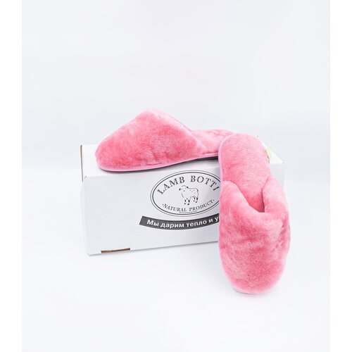 фото Тапочки lamb botti, натуральный мех, размер 36, розовый