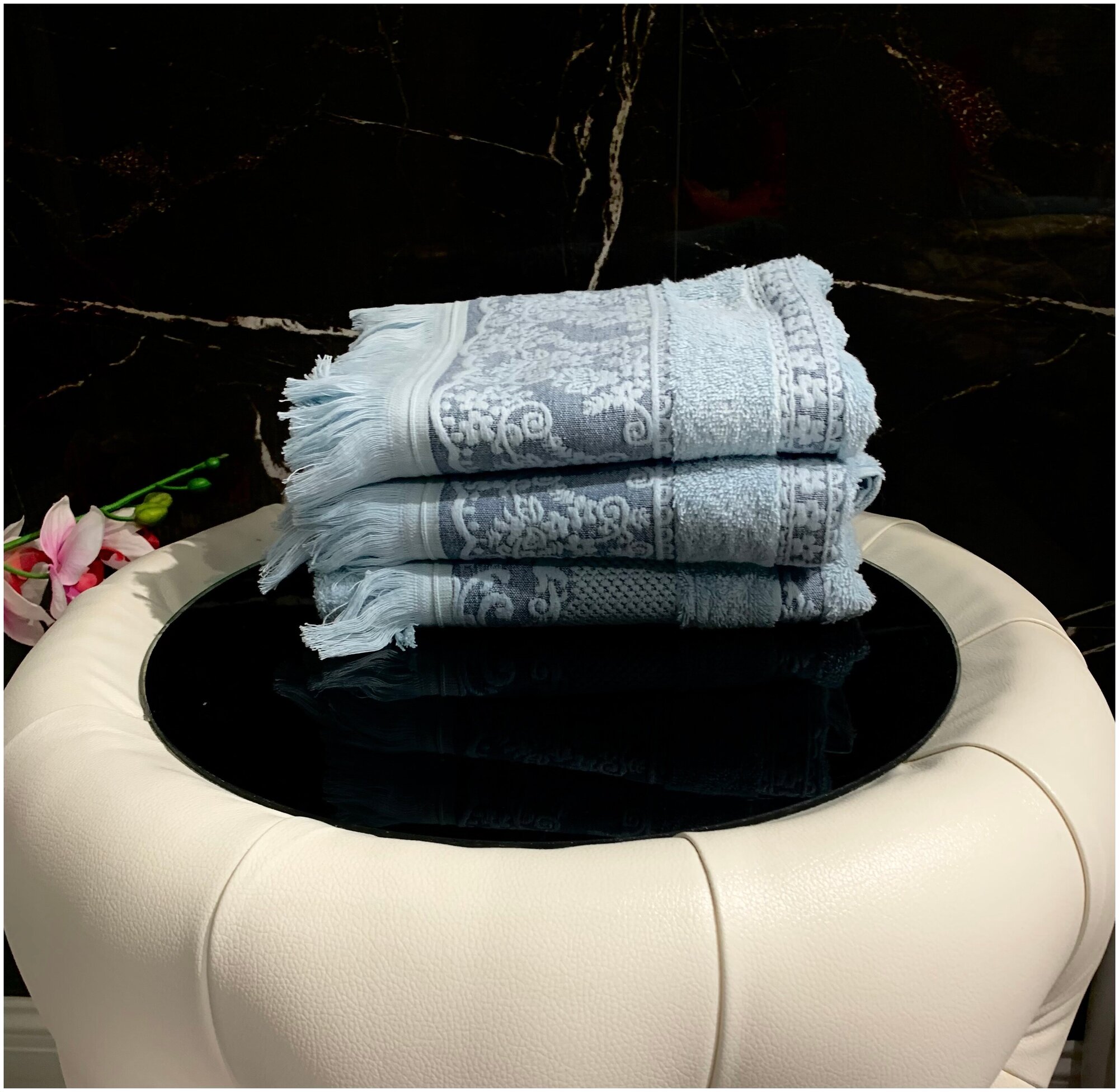 EVRAHOME Турецкое полотенце премиум класса 100% хлопок натуральное без примесей набор 10 шт, подарки на 8 марта - фотография № 3