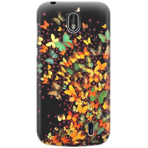 фото Re:pa накладка transparent для nokia 1 с принтом "взрыв бабочек"