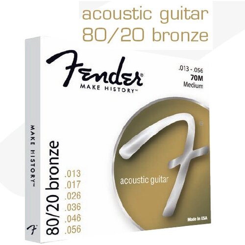 autocomponent 04004846 040 048 46 Cтруны для акустической гитары FENDER STRINGS NEW ACOUSTIC 70XL 80/20 BRNZ BALL END 10-48