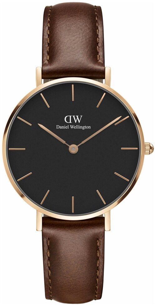 Наручные часы Daniel Wellington, коричневый, черный