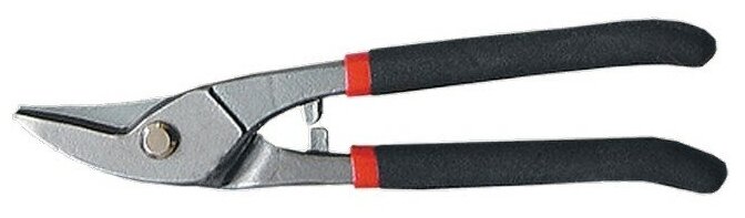 Ножницы по металлу 250 мм, для фигурного реза,рез.4,5см,пружин, обрезин.ручки - фотография № 1