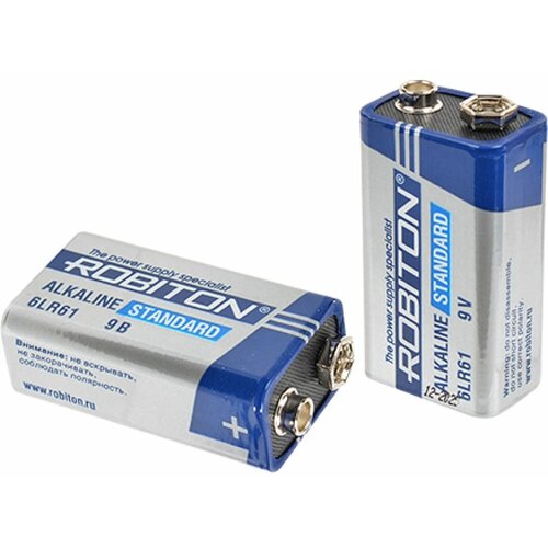 Батарея Robiton STANDARD 6LR61 батарея robiton standard 6lr61 9v bulk10 в упак 10 шт арт 13986 10 шт
