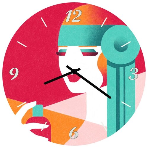 фото Svs настенные часы svs 4001763 абстрактная девушка с духами