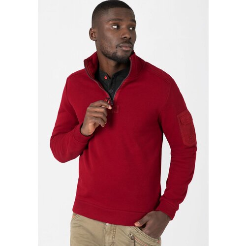 Пуловер Timezone, длинный рукав, силуэт прямой, средней длины, размер XL, красный