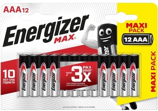 Элемент питания Energizer Max LR03 AAA бл 12