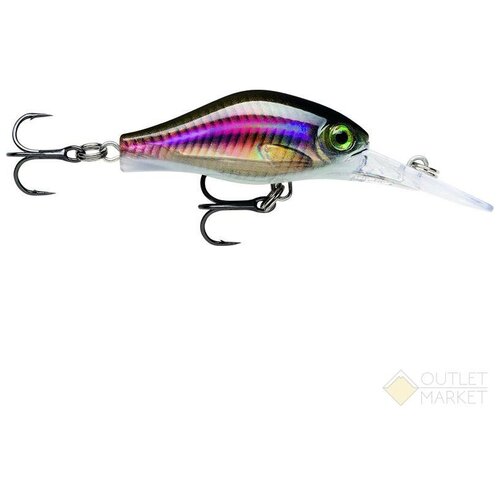 Воблер RAPALA Shadow Rap Fat Jack 04 /SML /медленно всплывающ./ до 3м, 4см, 4гр SDRFJ04-SML