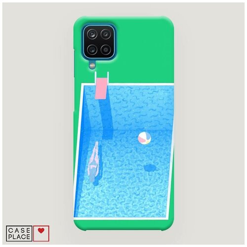 фото Чехол пластиковый samsung galaxy a12 минималистичный бассейн case place