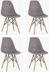 Стулья для кухни и дачи со спинкой комплект DSW Style Eames 4шт в сборе